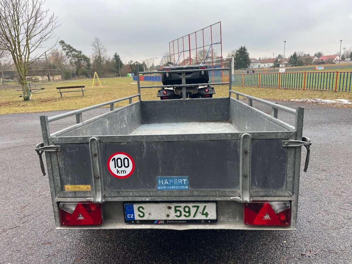 Bržděný přívěs HAPERT 2000 kg, 130X250 cm, nová stk - 8