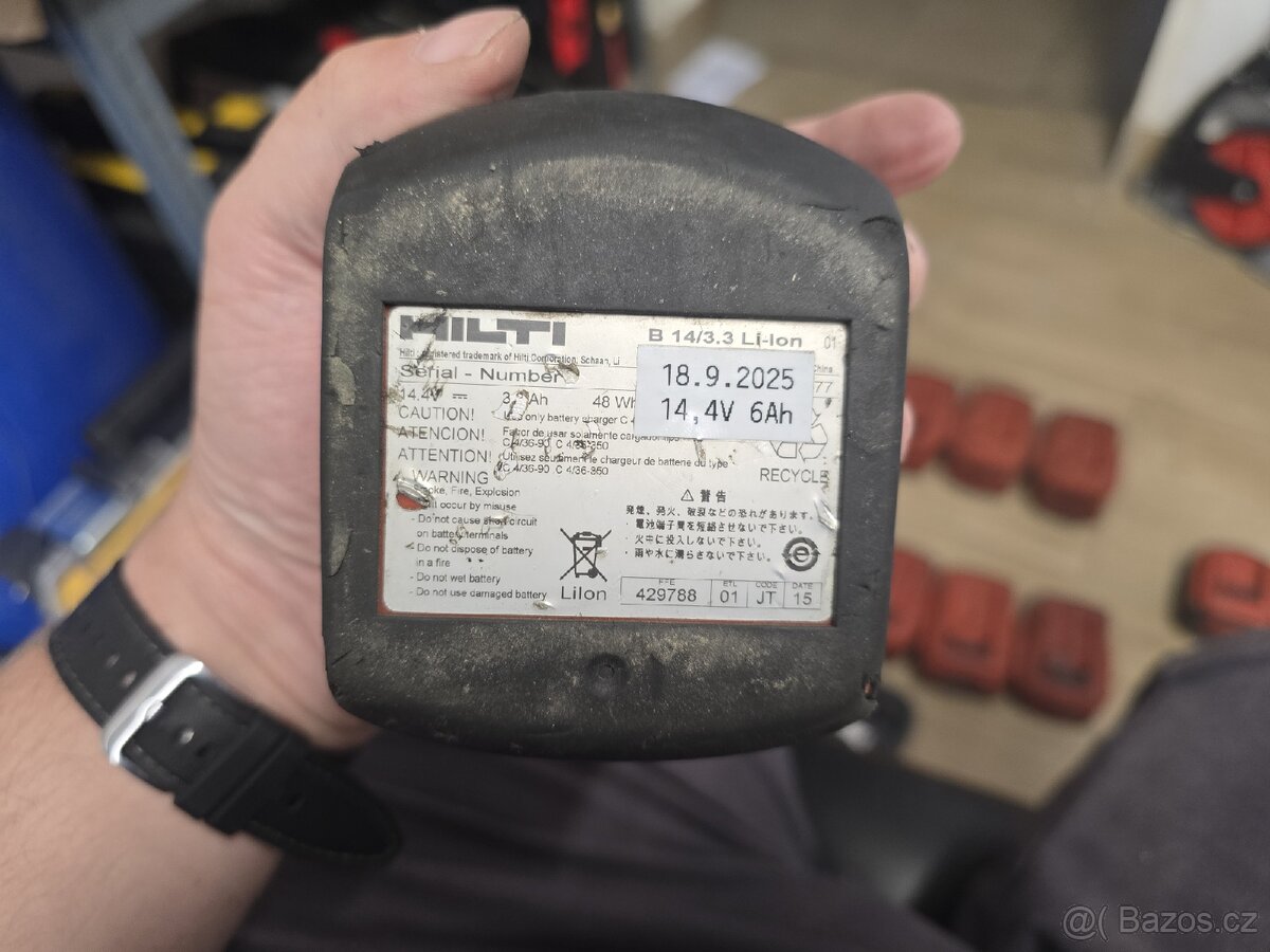 Baterie HILTI CPC B22 a B14 3Ah , 5Ah 6Ah (Repasované) - 8