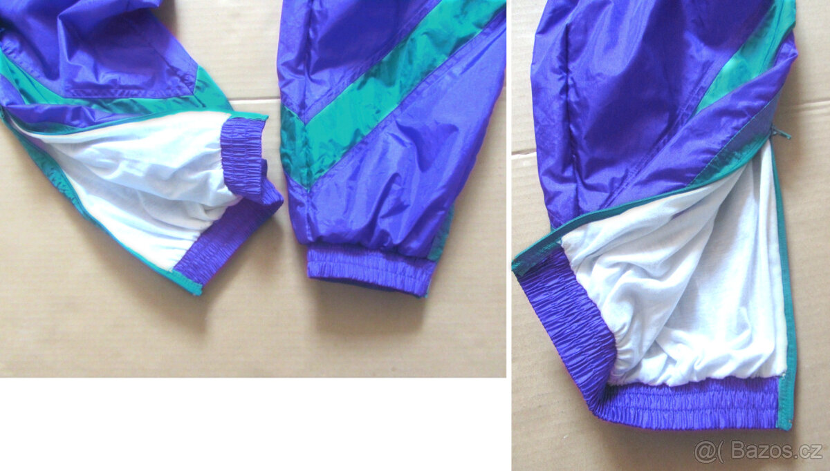 Vintage 90s pánské šusťákové kalhoty - 8