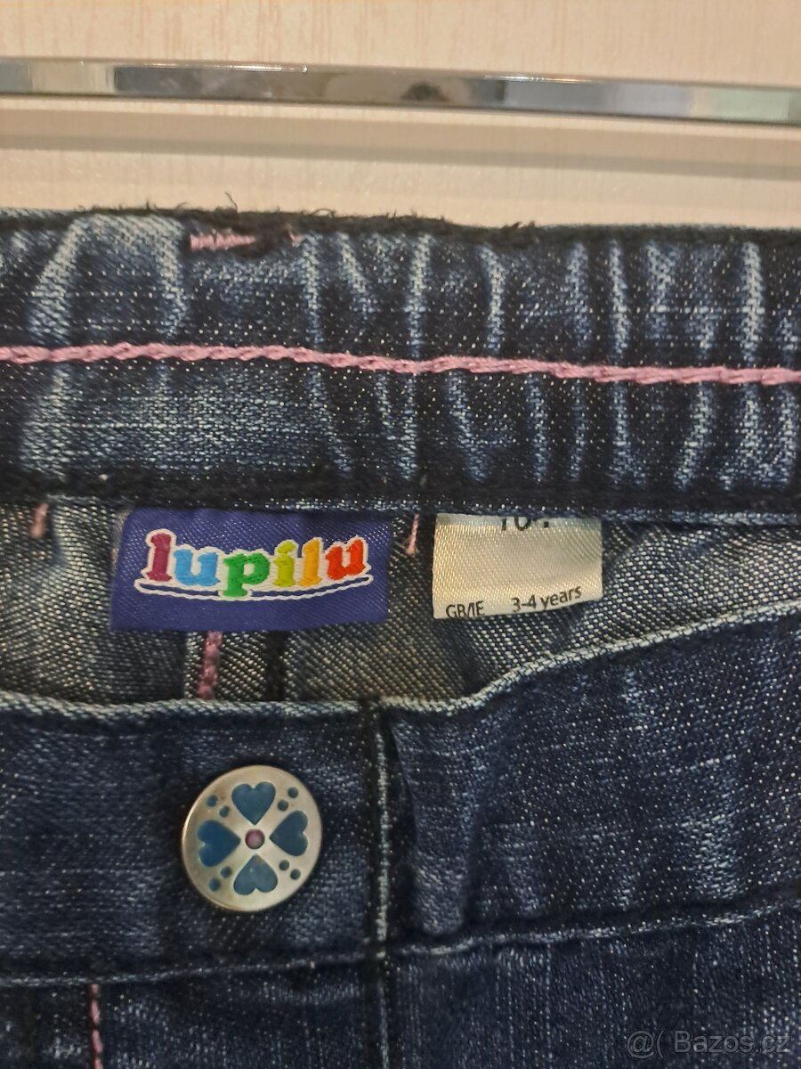 Zimní bunda s kapucí a rifle vel. 104 věk 3-4 roky - 8