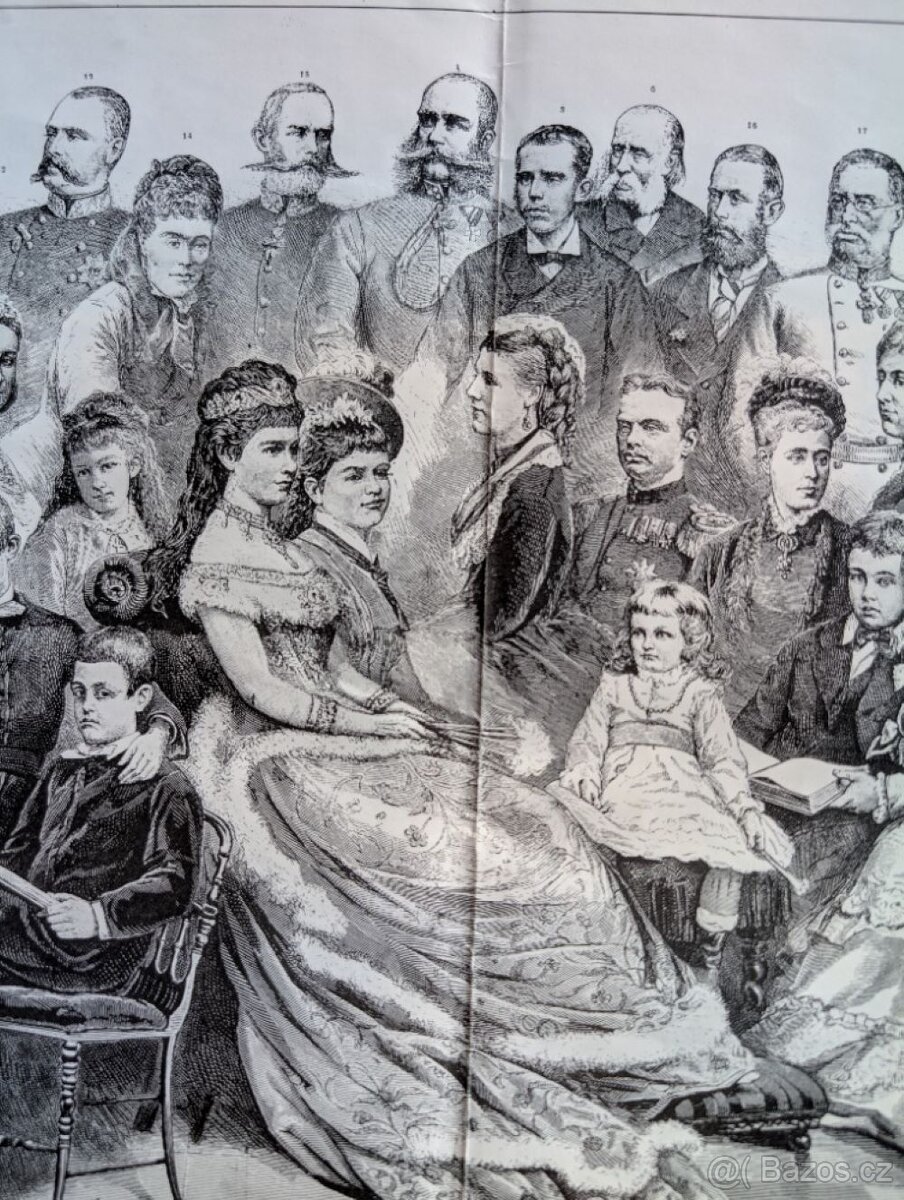 Umělecký list s tiskem+Dvojstránka časopis,císařFJ - 8