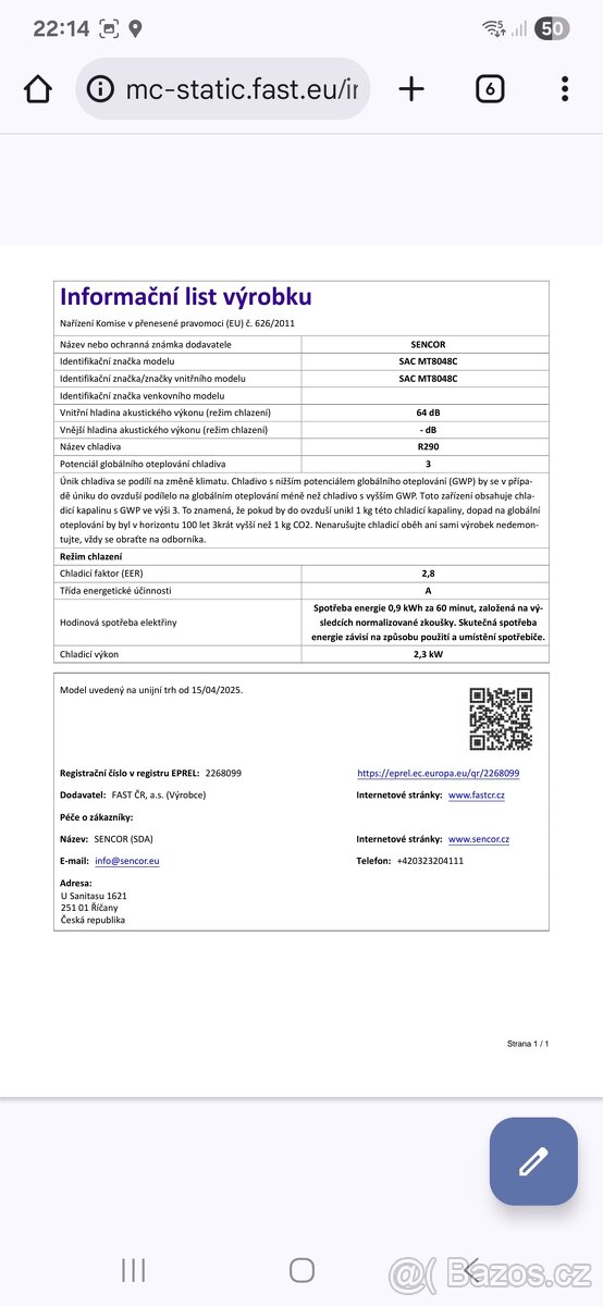 Klimatizace Sencor - 8