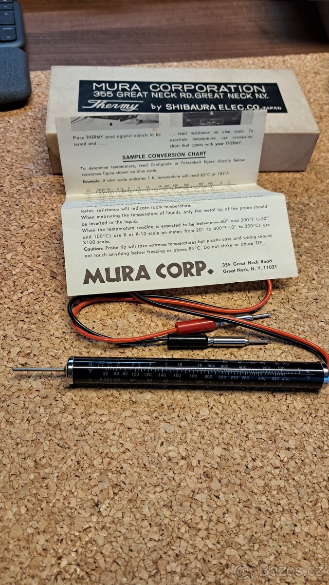 Historická teplotní sonda s převodní tabulkou NOS (teploměr) - 8