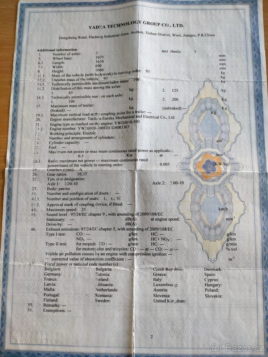 Elektrický skútr pro seniory 48V - 8