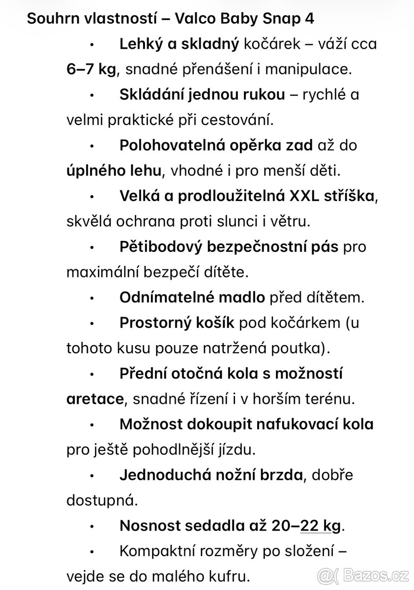 Kočárek Valco Baby Snap 4 - 8