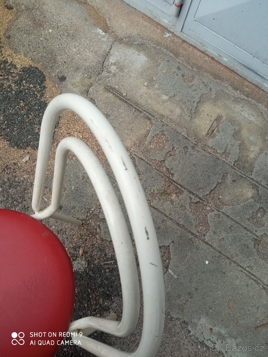 Židle trubková bílá - 8