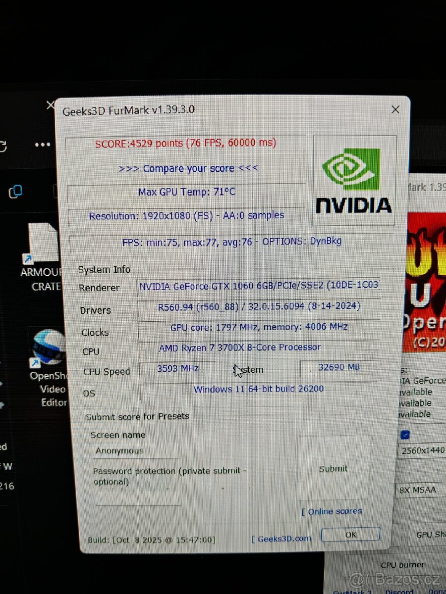 MSI GeForce GTX 1060 GAMING X 6G - 8