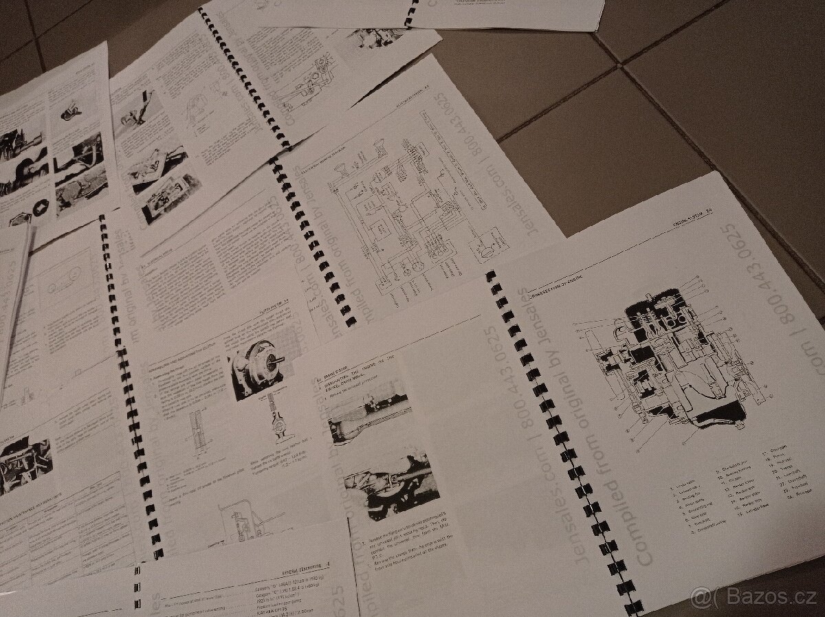 servisní manuál a seznam dílů malotraktor Mitsubishi D1300 - 8