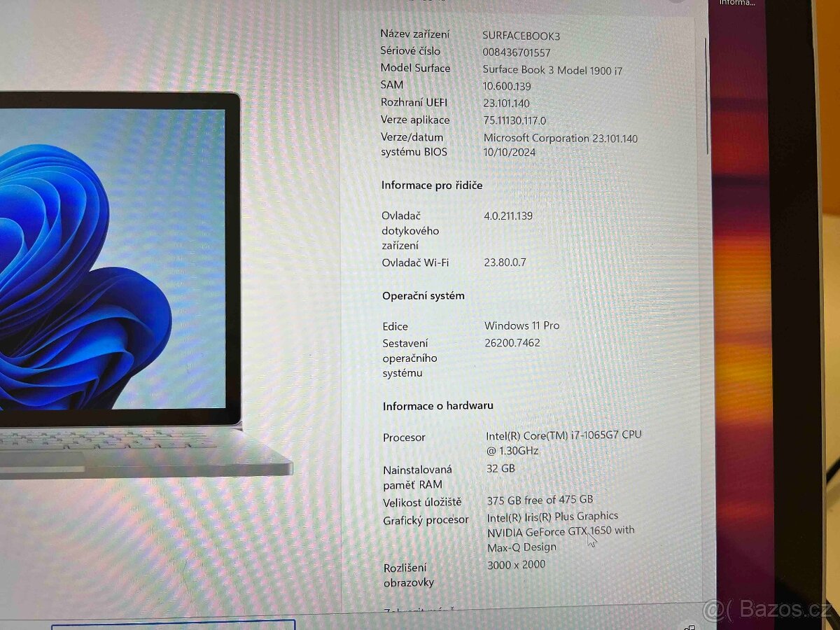 Surface Book 3 – 32GB RAM, 500GB SSD, GTX1650 - 8