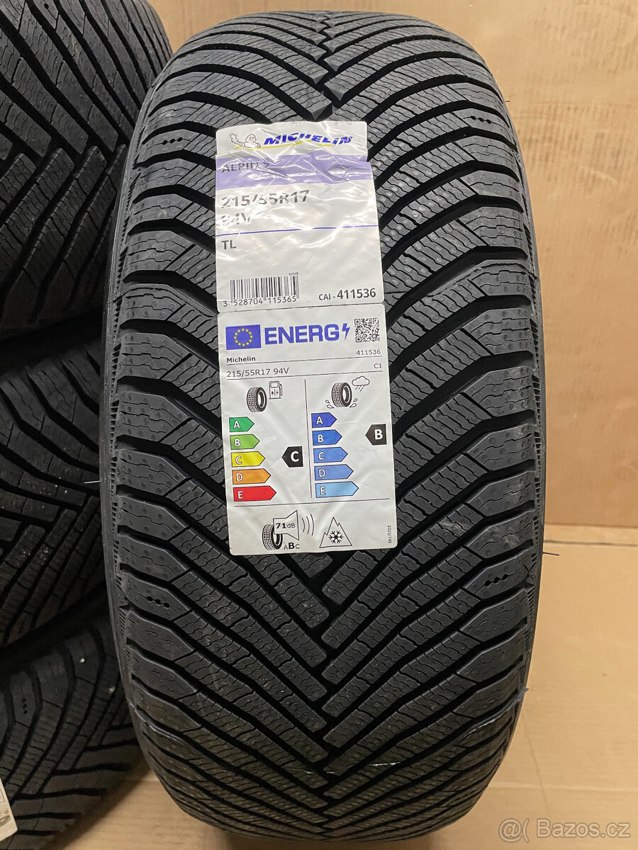 NOVÉ ZIMNÍ MICHELIN ALPIN7 215/55/17 94V XL DOT2024 - 8