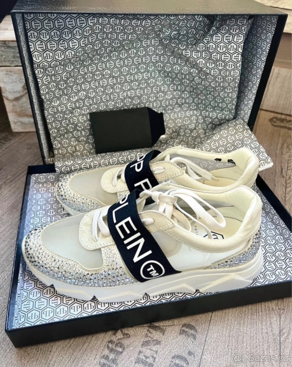 Philipp Plein Runner Crystal bílé dámské sneakers boty - 8
