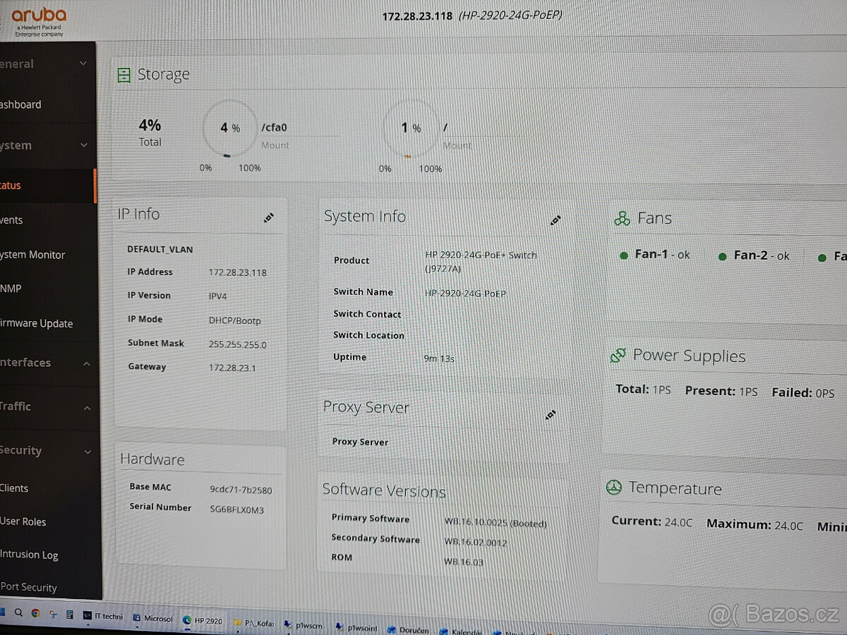 Aruba Switch HP 2920-24G J9727A POE+ 24 GB port - 8