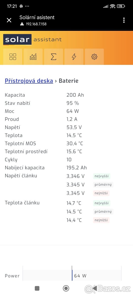 Prodám baterie lifepo4 10.24kwh - 8