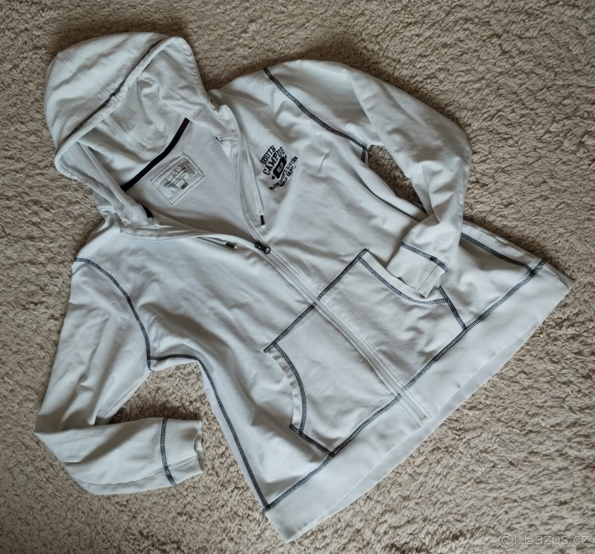 Dámská mikina s kapucí na zip, vel. XL, bílá, jak NEW - 8