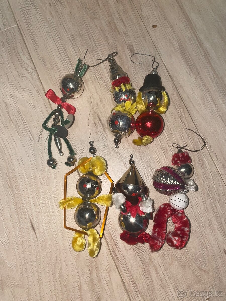 Sběratelské vánoční korálkové ozdoby🎄foukané skleněné posta - 8