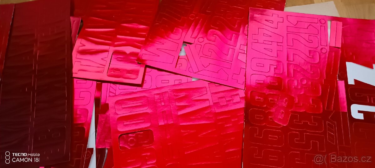 Za vše 49,-3sady nepoužité retro písmena a číslice - 8