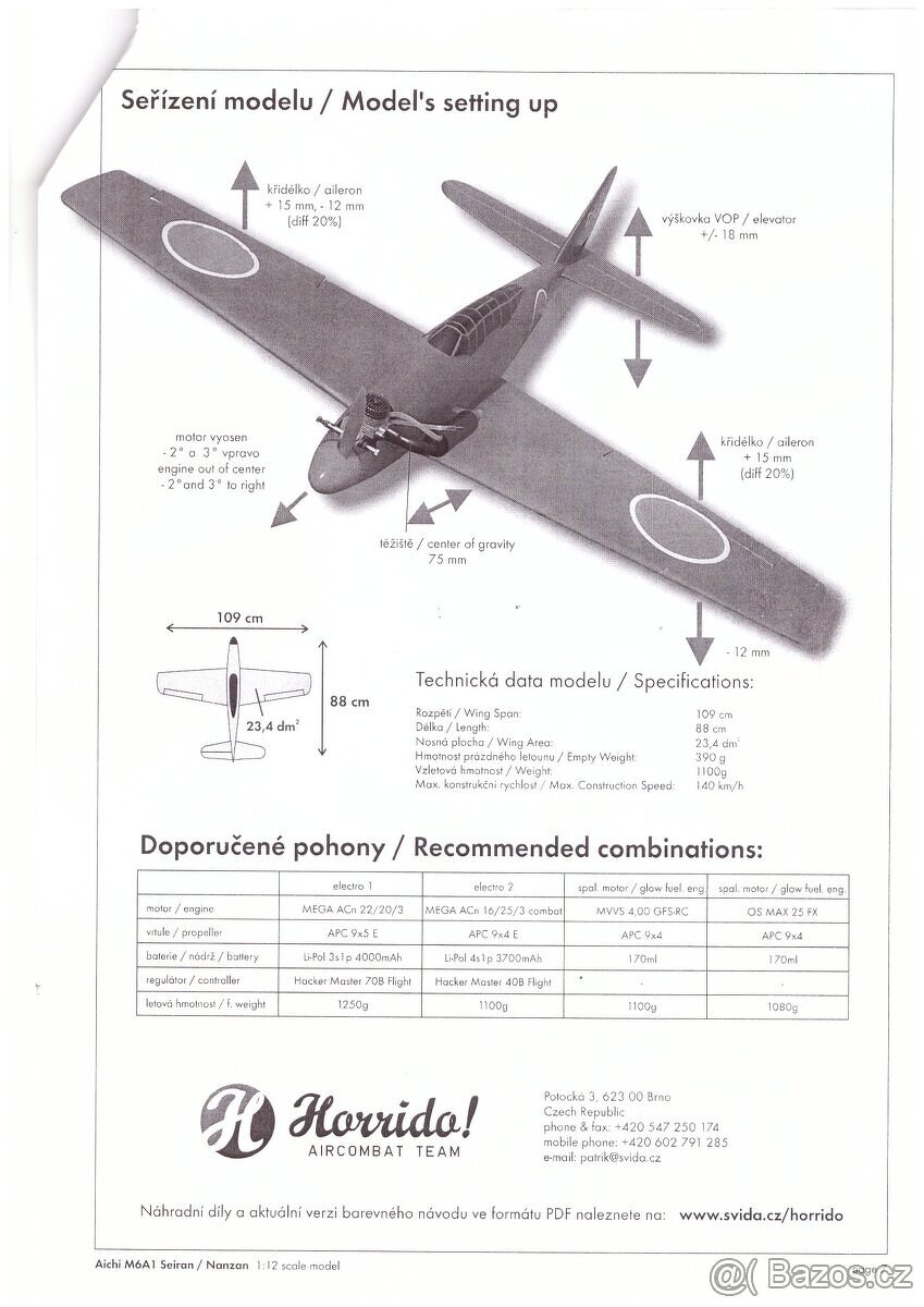 rc model letadlo Seiran M6A1 - 8