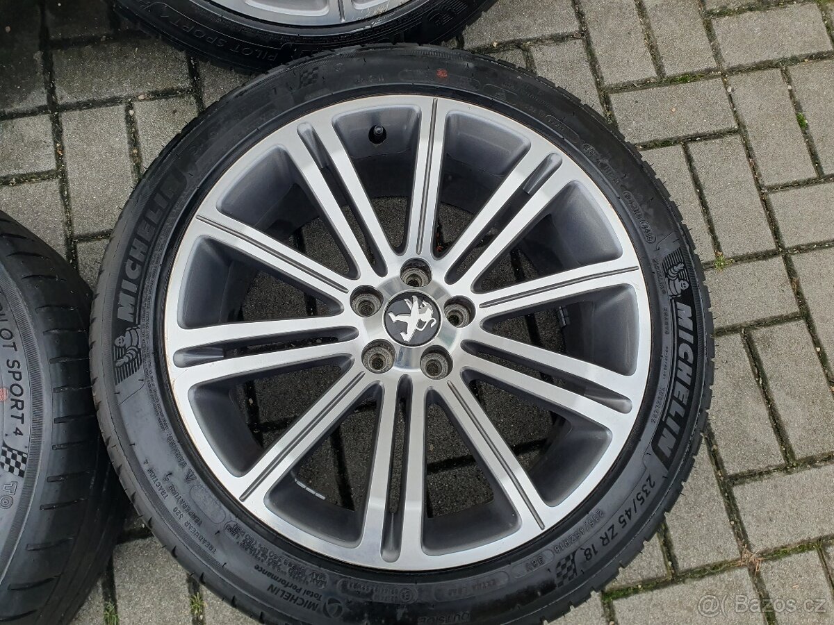 Alu kola peugeot 5x108 r18 8j et27 pneu 235/45/18 - 8