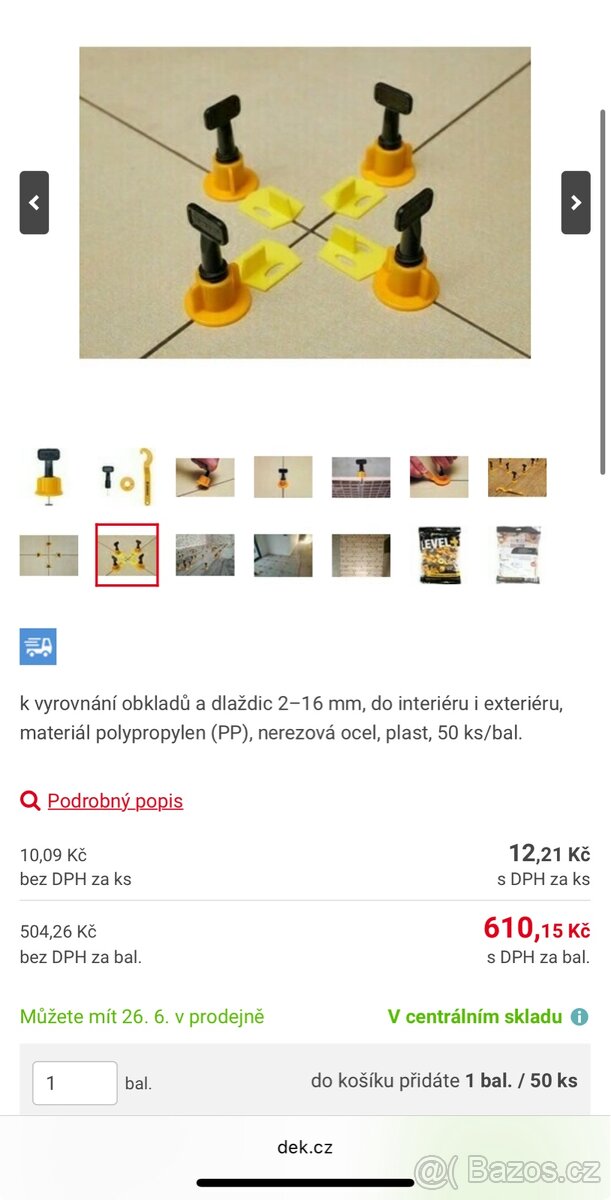 nivelační křížky sada 90 ks Level + - 8