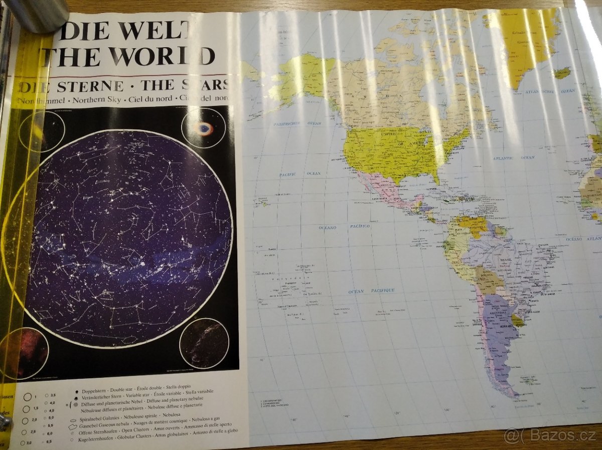 Veliký plagát plakát Mapa světa a oblohy - 8