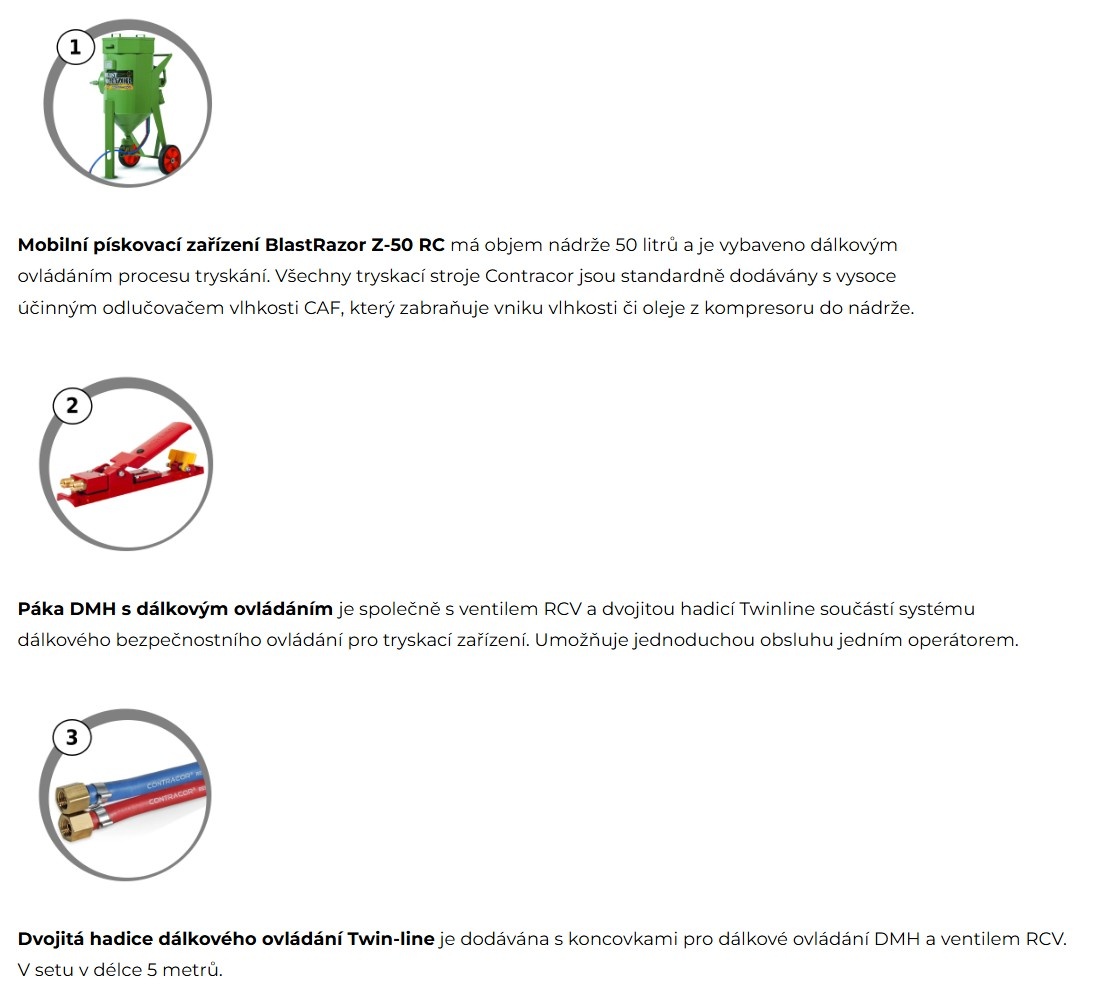Komplet pískovačka + ochranný set - 8