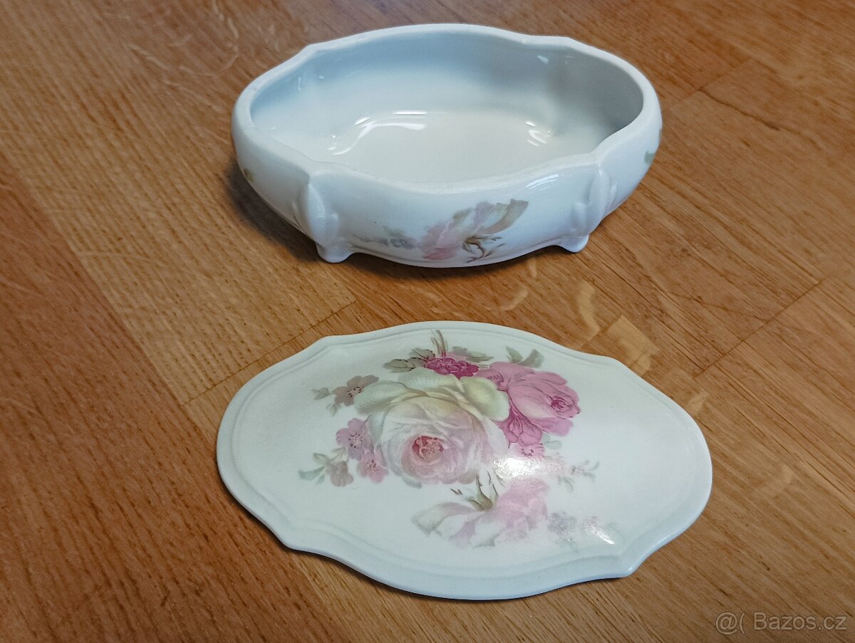 PORCELÁNOVÁ DÓZA NA ŠPERKY PHILIPPE DESHOULIERES FRANCIE - 8