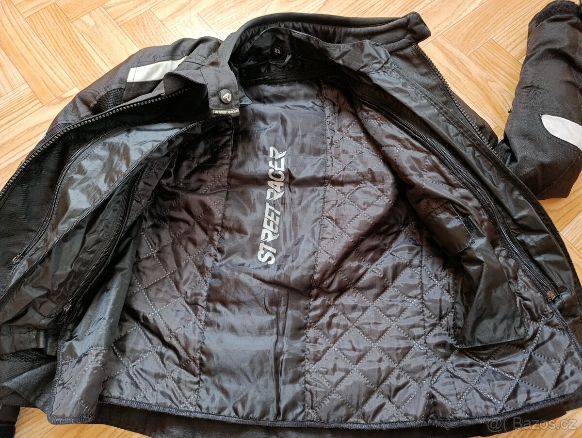 Dámská bunda na motorku Street Racer Elite černo bílá XS - 8