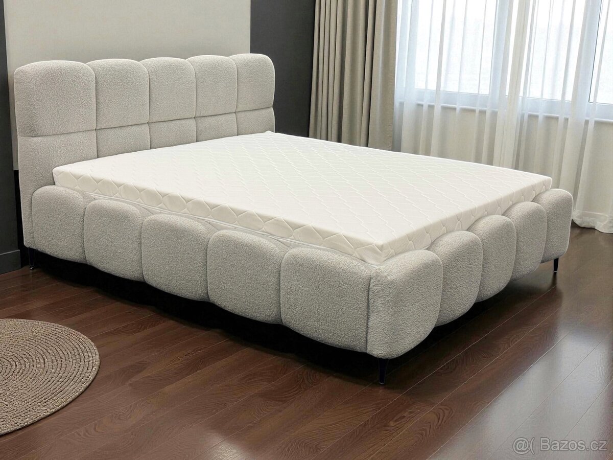 Manželská postel , uplne nový . Šedá | 180x200 , 160x200 | - 8