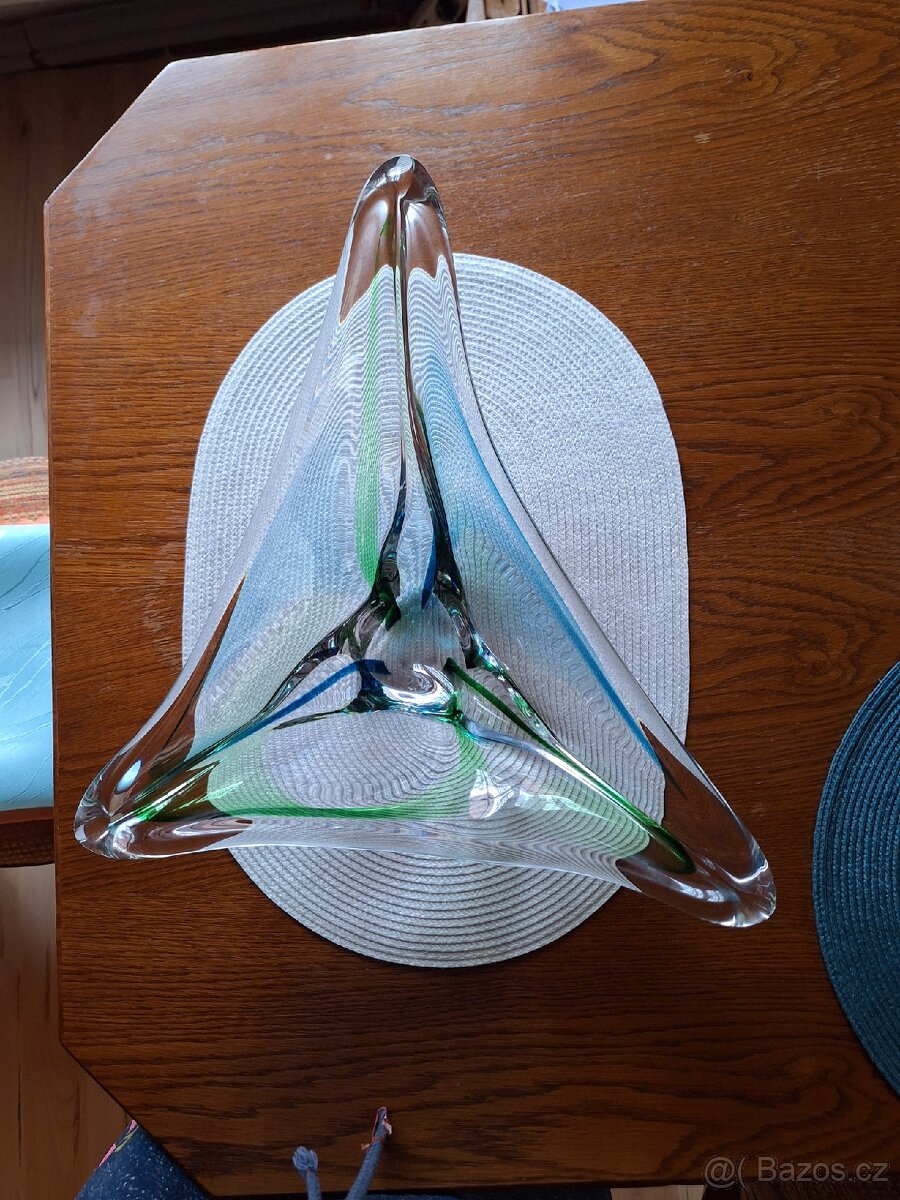 VELKÁ SKLENĚNÁ MÍSA MAX VERBOEKET 50.-60.léta 20.stol - 8