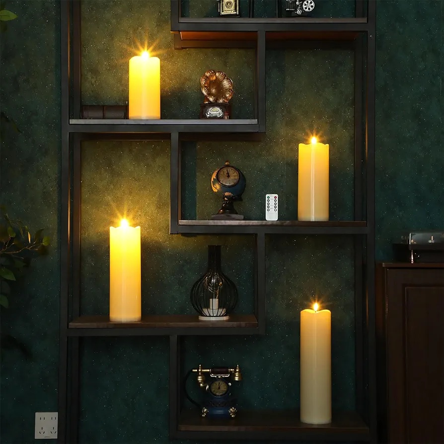 LED svíčky, blikající knot, pravý vosk - 8