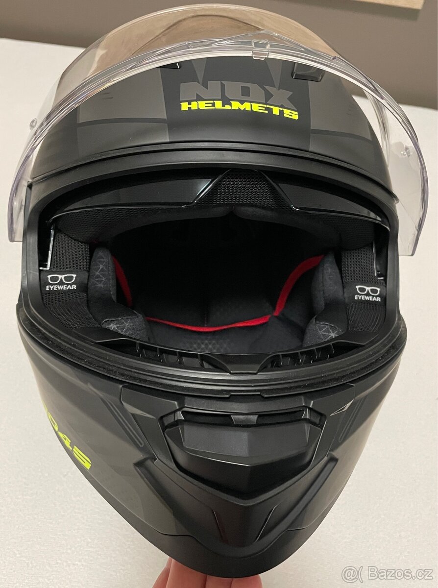 Přilba NOX N304S Carver - Černá matná (žlutá) - 8