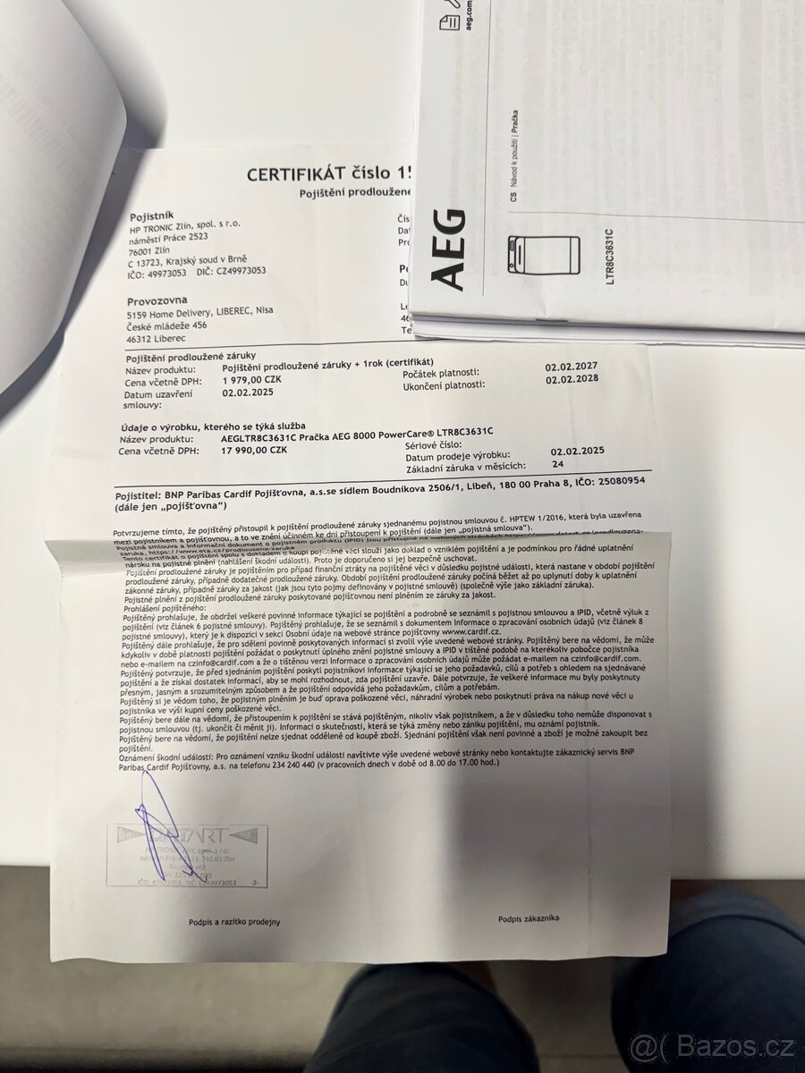 Pračka AEG LTR8C3631C záruka - 8