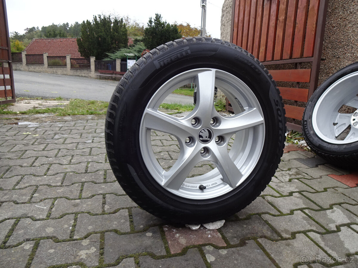PĚKNÁ ZIMNÍ ALU SADA 16" 5x112 pneu 205/60R16 Octavia IV - 8