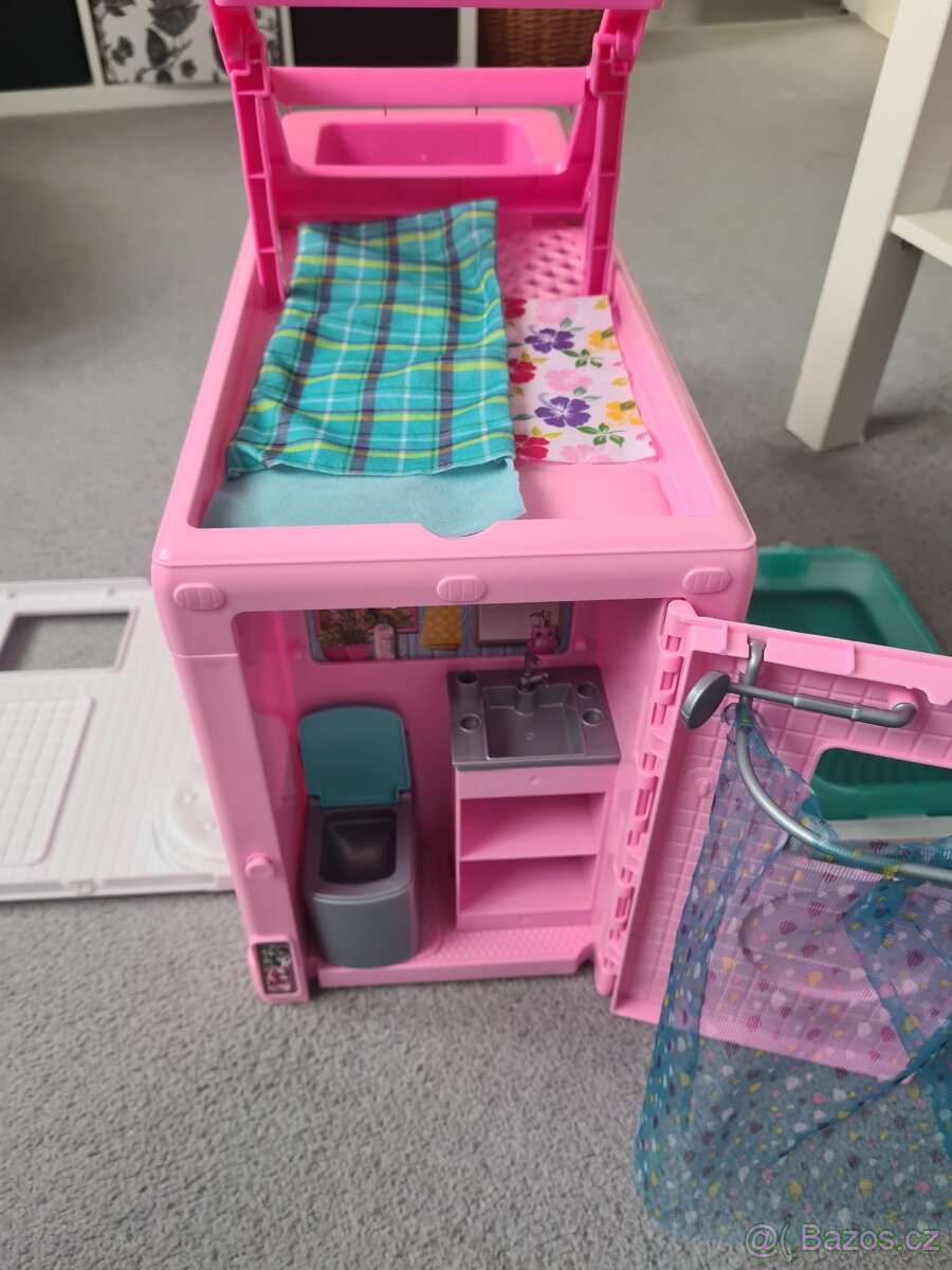 Barbie dům snů, karavan, panenky s doplňky - 8