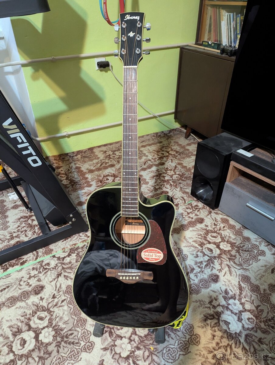 Ibanez Artwood AW70ECE-BK elektroakustická kytara – Solid To - 8