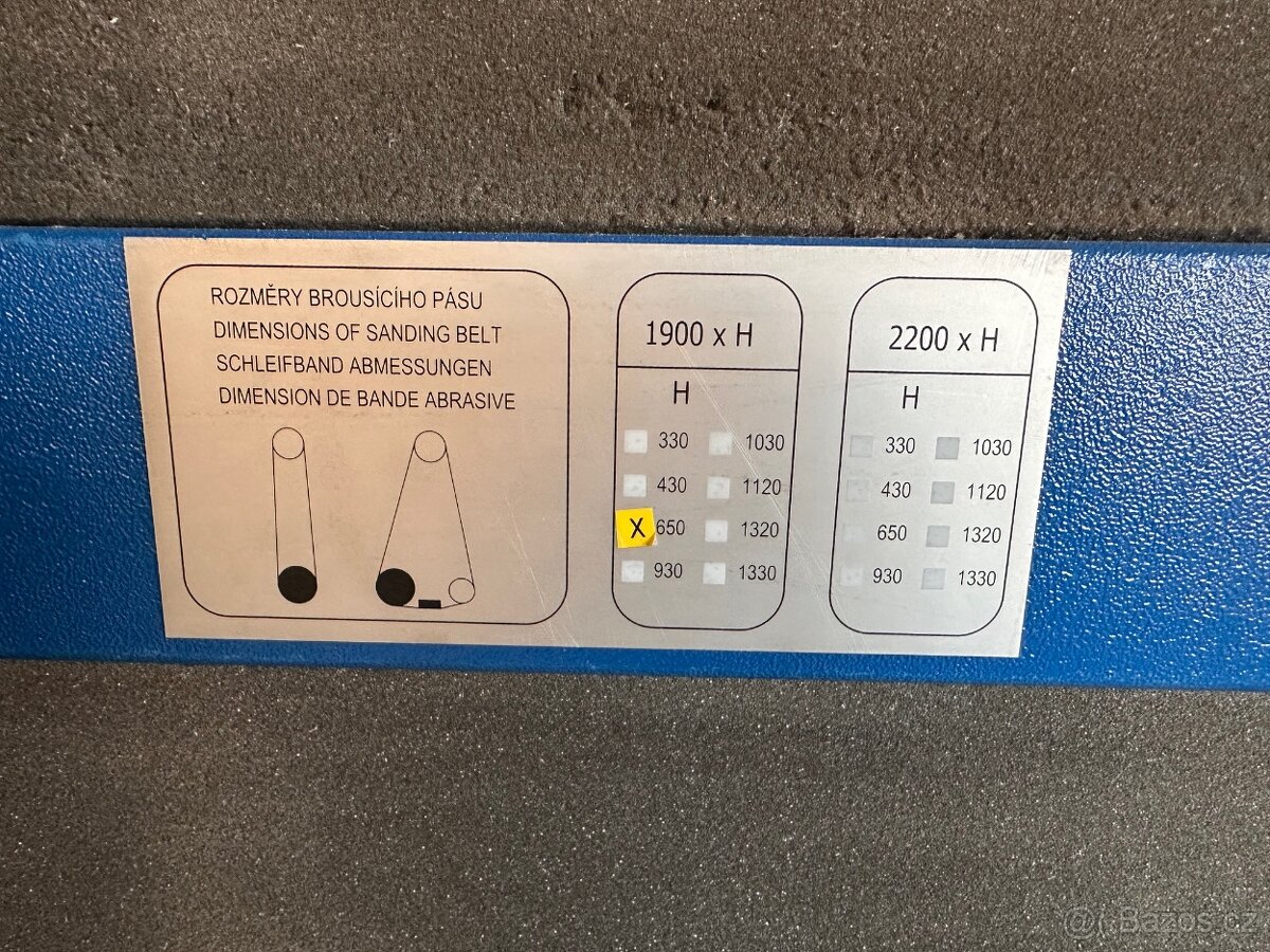 Širokopásová bruska Houfek Buldog 3 650C - 8