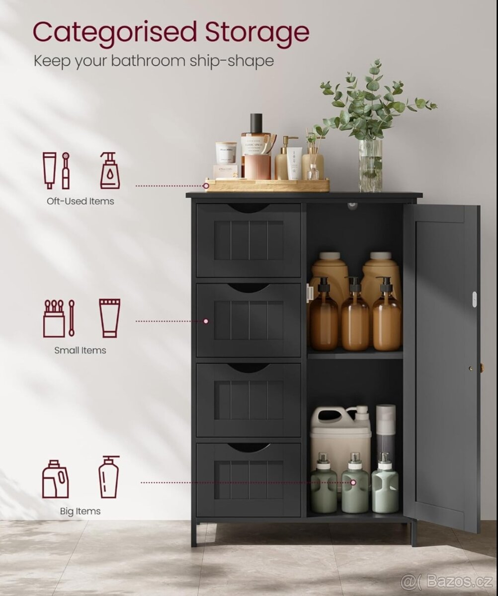 Černá mat skříňka - 8