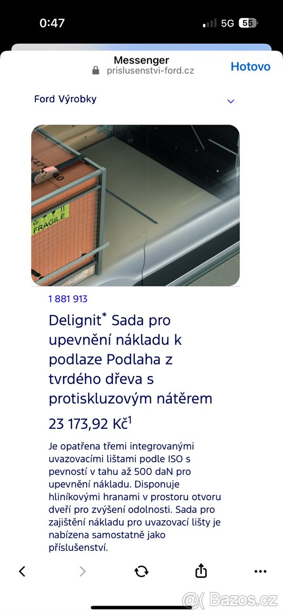 Komplet výdřeva Ford transit, model od r.v.2014 - 8