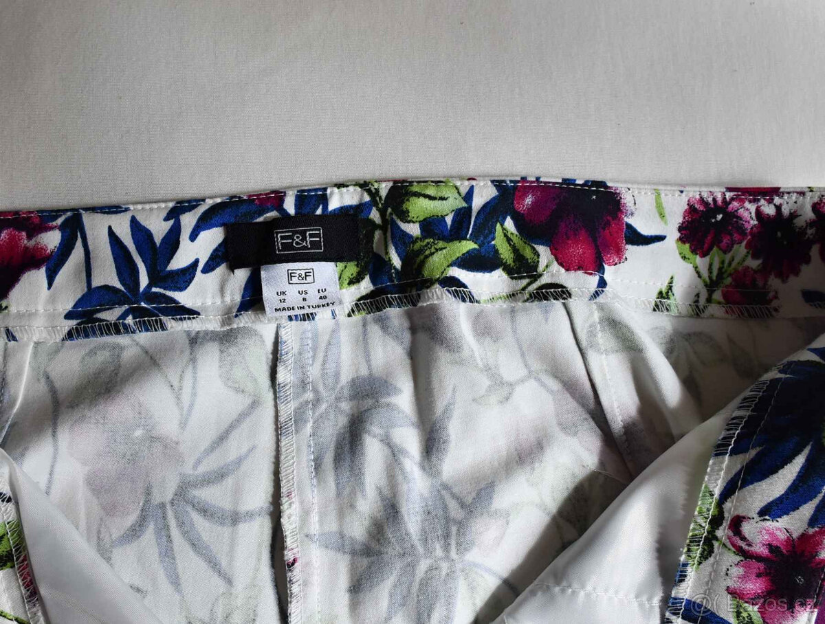 Letní kalhoty culottes Vendi a F&F vel. M(40) - 8