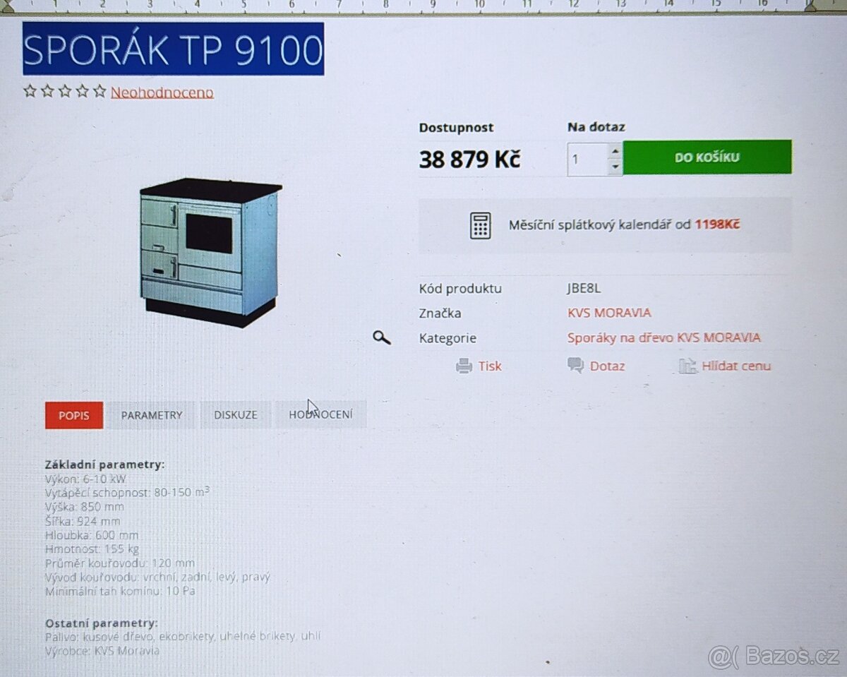 Sporák na tuhá paliva KVS Moravia - 8