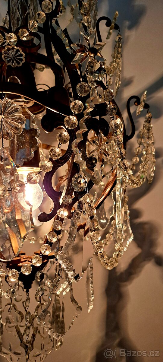 Velký starožitný lustr 1920-30 - 8