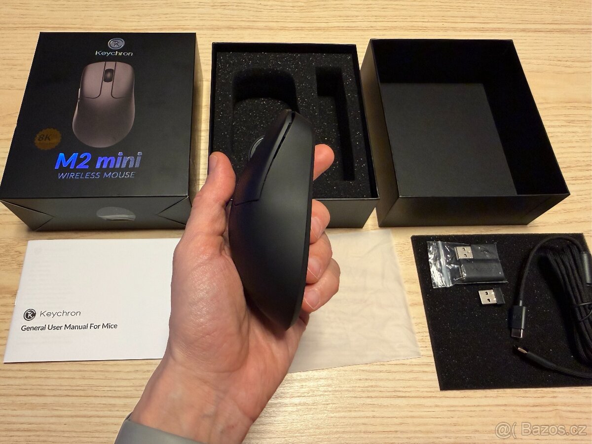 Keychron M2 Mini Wireless Mouse (PixArt 3950, až 8K 30.000) - 8
