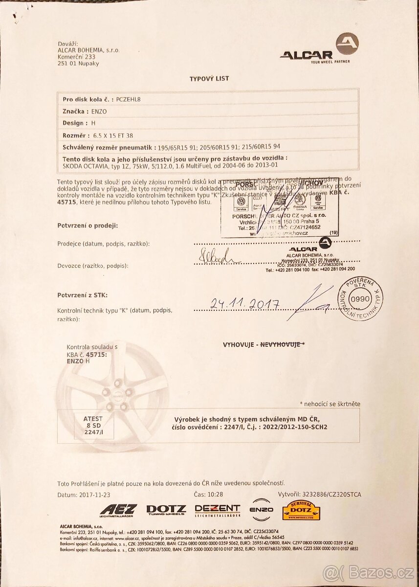 4x ALU disky ENZO R15 - 8