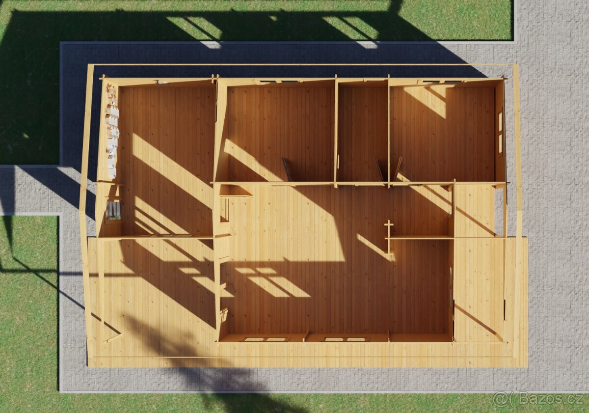 Prodej stavebnice dreveneho domu bez montaze - 8