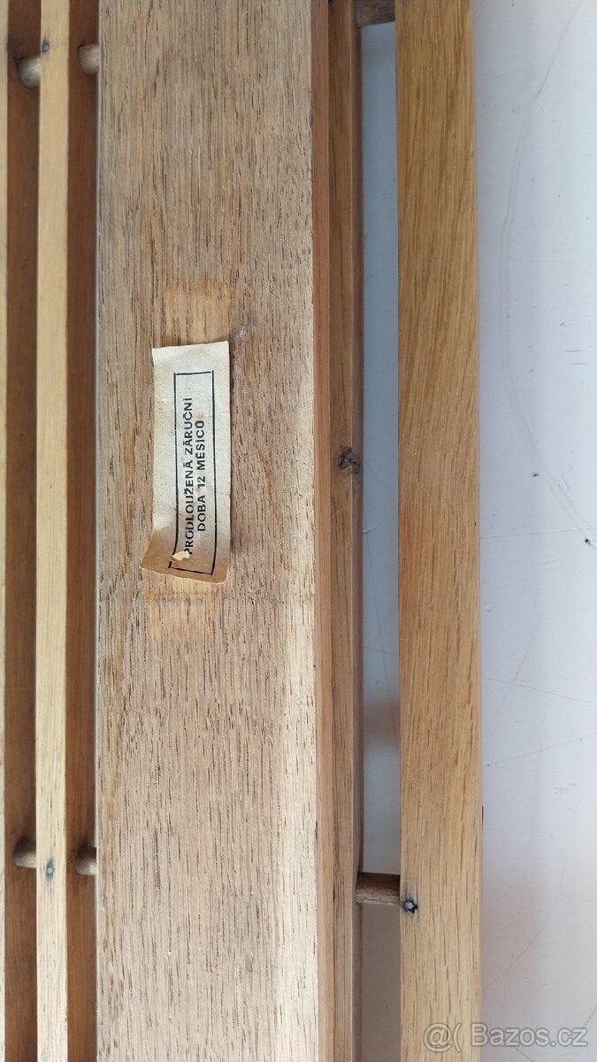 Dřevěný retro stůl, retro skládací polička - 8