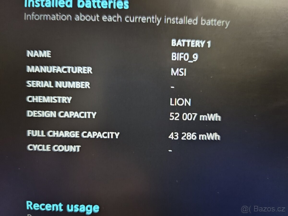 Herní notebook msi z i7 12650H a RTX 4070 - 8