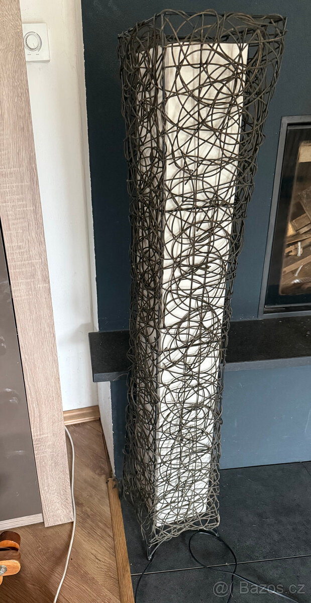 Designová stojací lampa DECO ratanová - 8