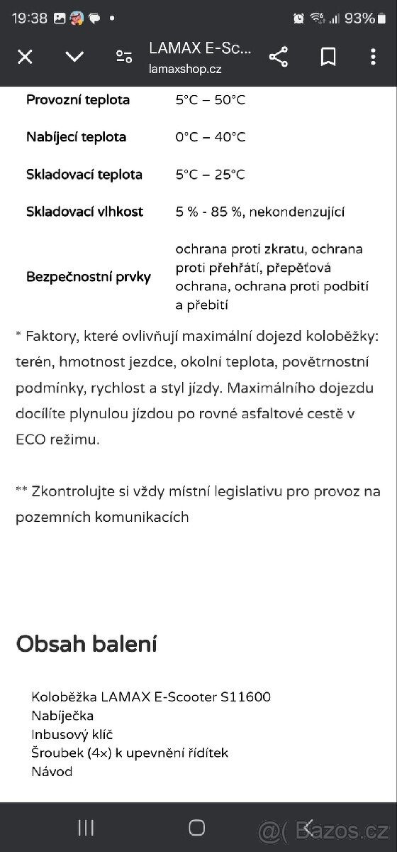 Koloběžka LAMAX - 8