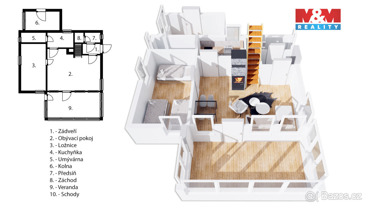 Prodej chaty, 69 m², Kamenný Přívoz - 8