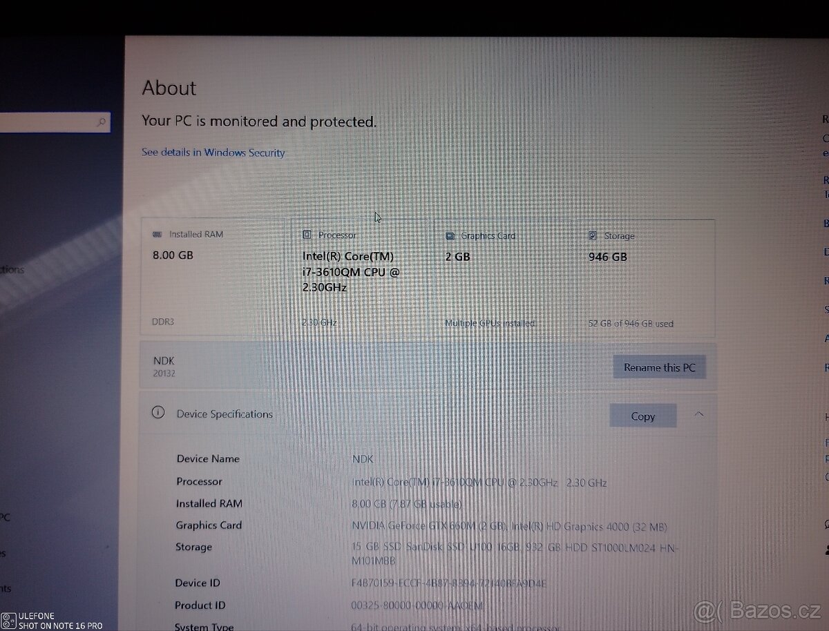 💻 Lenovo IdeaPad Y580 – Herní notebook ve výborném stavu - 8